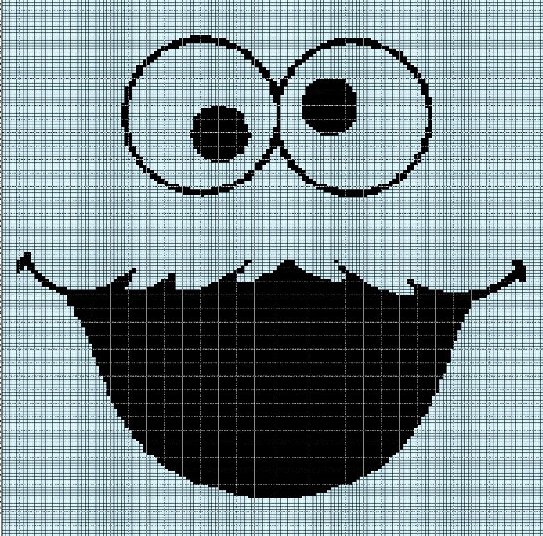 CRAZY FACE CROCHET AFGHAN PATTERN GRAPH