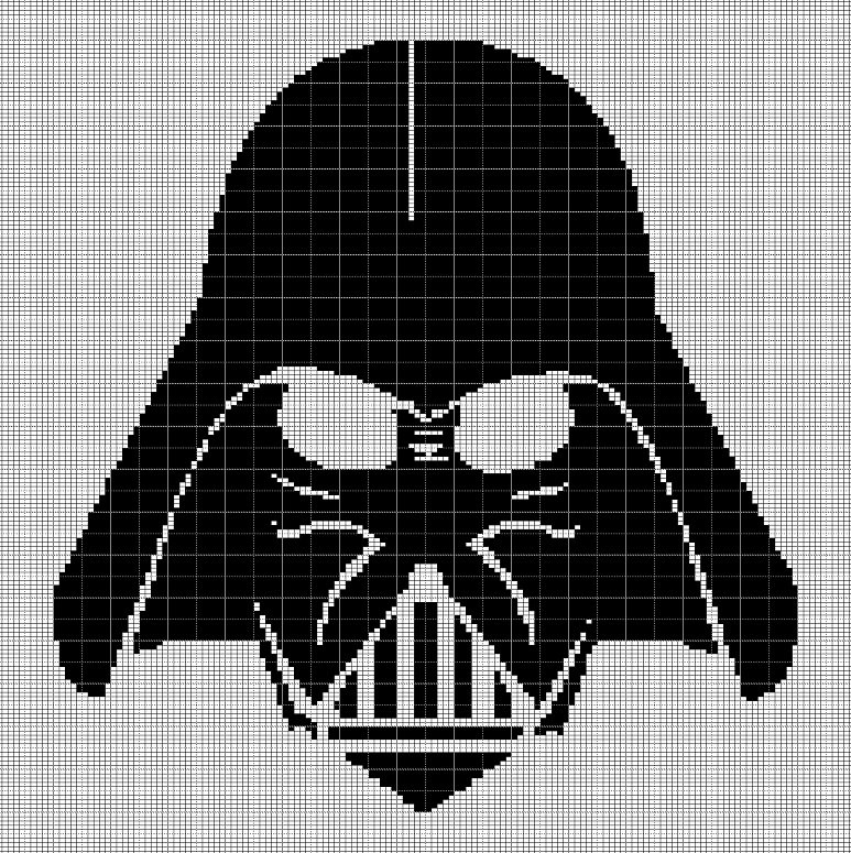 DARTH VADER FACE CROCHET AFGHAN PATTERN GRAPH