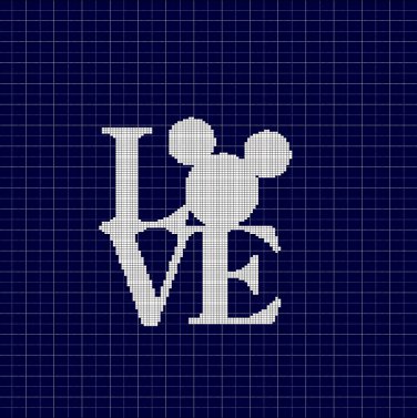 Disney Love Crochet Afghan Pattern Graph