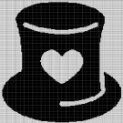 HAT WITH HEART CROCHET AFGHAN PATTERN GRAPH