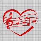 HEART AND MUSIC CROCHET AFGHAN PATTERN GRAPH