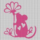 MOUSE WITH FLOWER CROCHET AFGHAN PATTERN GRAPH