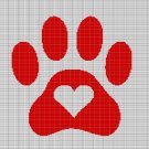 PAW LOVE CROCHET AFGHAN PATTERN GRAPH