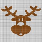 REINDEER HEAD 2 CROCHET AFGHAN PATTERN GRAPH
