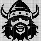 VIKING FACE CROCHET AFGHAN PATTERN GRAPH