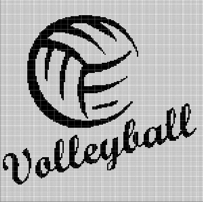 VOLLEYBALL CROCHET AFGHAN PATTERN GRAPH