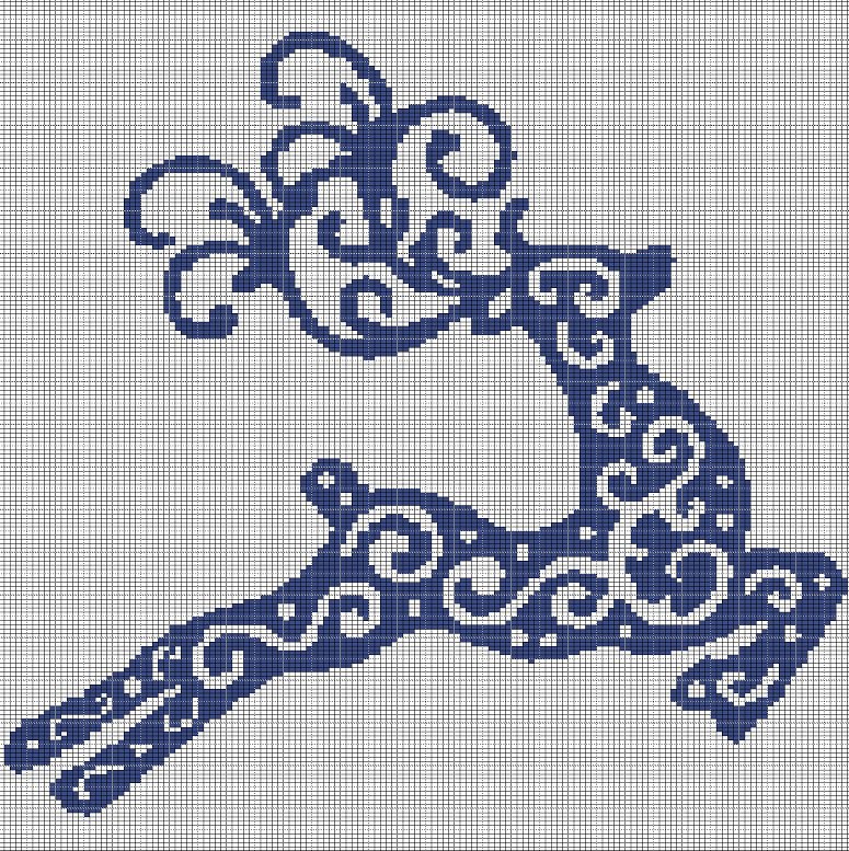 WINTER DEER CROCHET AFGHAN PATTERN GRAPH