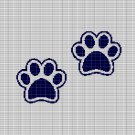 PET PAW CROCHET AFGHAN PATTERN GRAPH