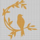 BIRD ON BRANCH 4 CROCHET AFGHAN PATTERN GRAPH