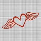ANGEL HEART CROCHET AFGHAN PATTERN GRAPH