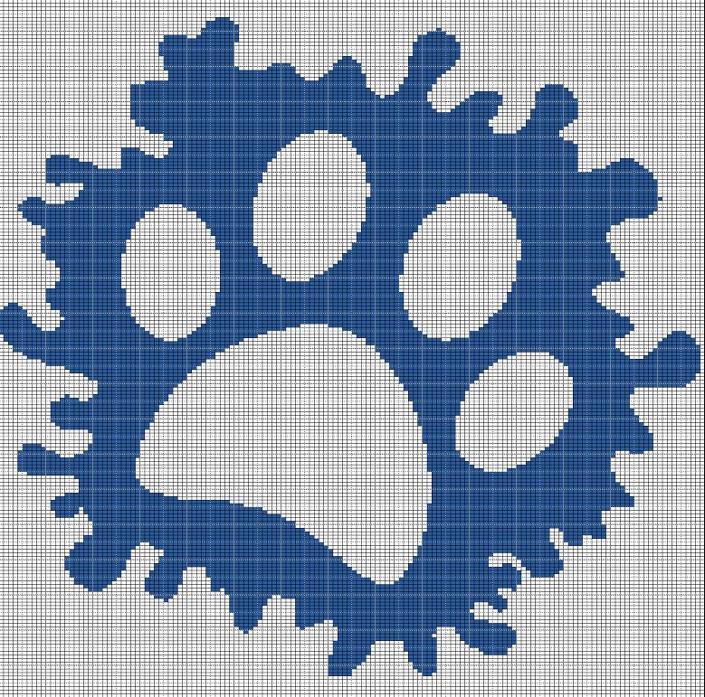 PAW PRINT CROCHET AFGHAN PATTERN GRAPH