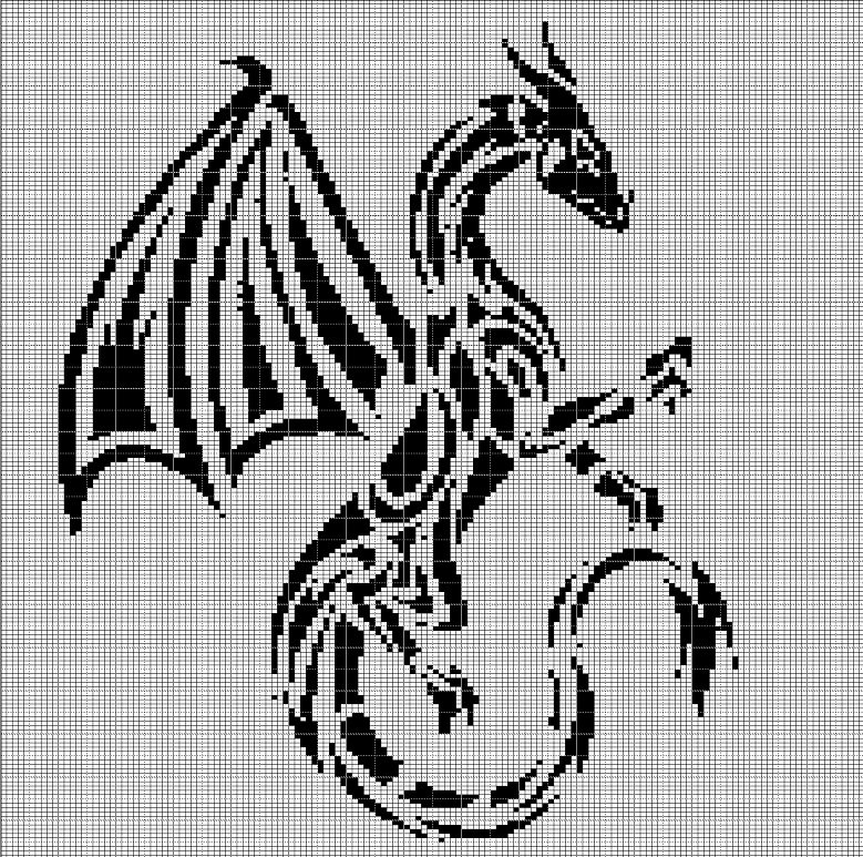 DRAGON 2 CROCHET AFGHAN PATTERN GRAPH