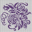 PURPLE ROSES CROCHET AFGHAN PATTERN GRAPH