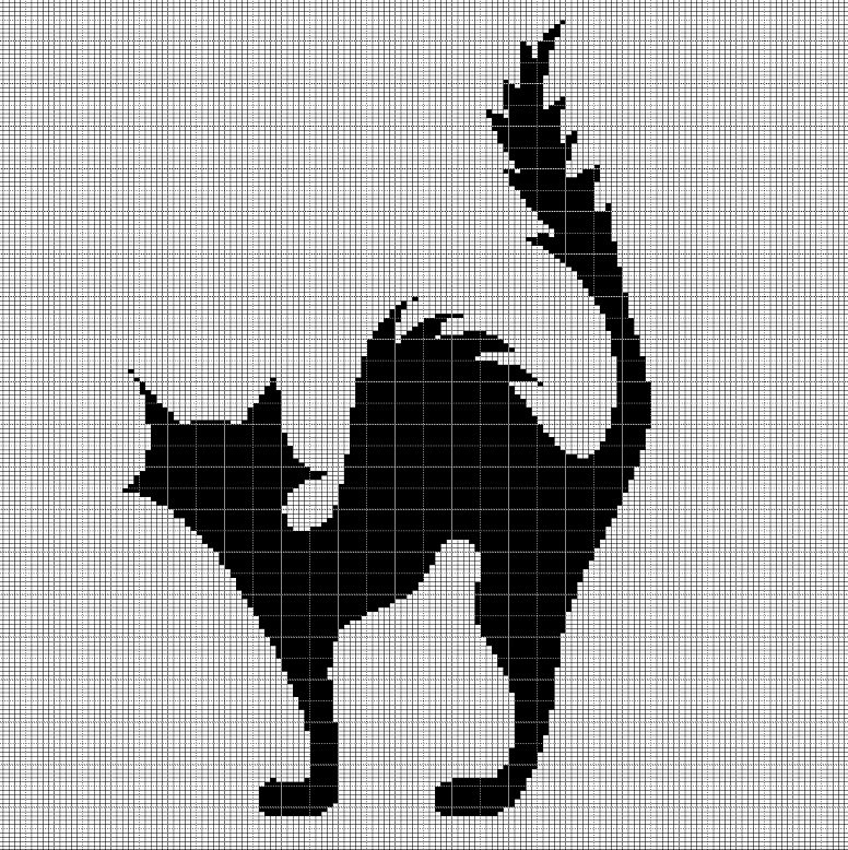 BLACK CAT 4 CROCHET AFGHAN PATTERN GRAPH