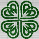 CELTIC FOUE-LEAF CLOVER CROCHET AFGHAN PATTERN GRAPH