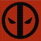 DEADPOOL SYMBOL CROCHET AFGHAN PATTERN GRAPH