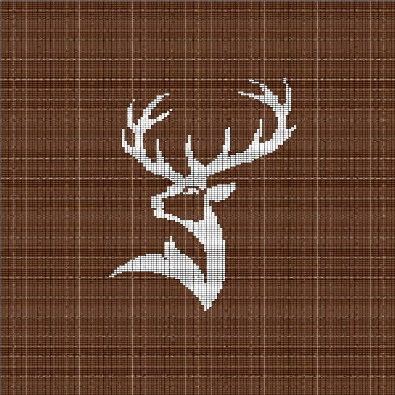 DEER 4 CROCHET AFGHAN PATTERN GRAPH