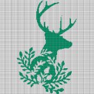DEER HEAD GREEN CROCHET AFGHAN PATTERN GRAPH