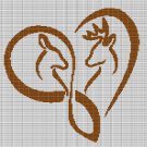DEER HEART CROCHET AFGHAN PATTERN GRAPH