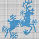 DEER WITH SNOWFLAKES 2 CROCHET AFGHAN PATTERN GRAPH