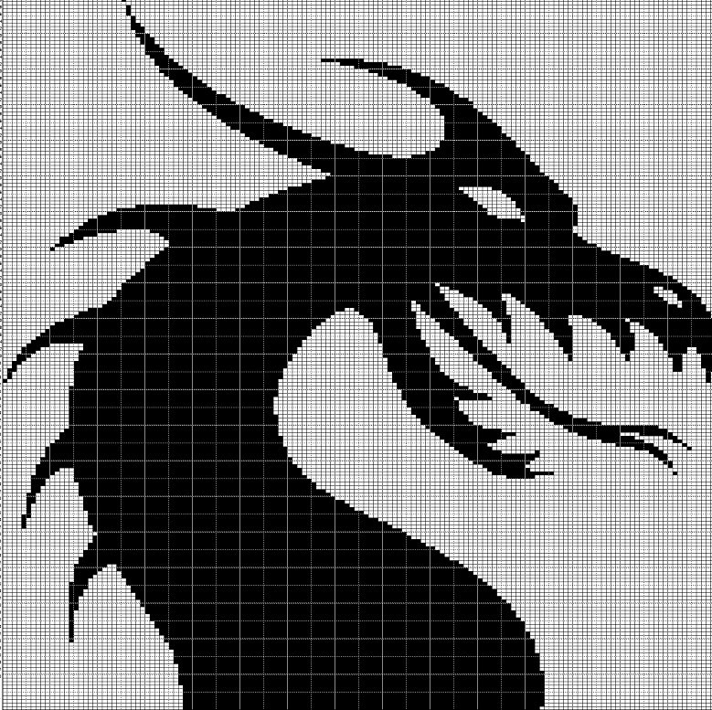 Dragon Head 2 Crochet Afghan Pattern Graph