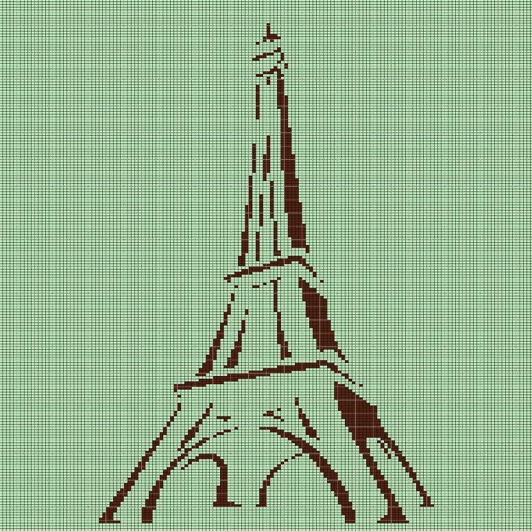 EIFFEL TOWER CROCHET AFGHAN PATTERN GRAPH