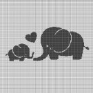 ELEPHANT MOM AND BABY CROCHET AFGHAN PATTERN GRAPH