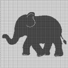 ELEPHANT 2 CROCHET AFGHAN PATTERN GRAPH