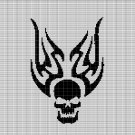 FLAMING SKULL CROCHET AFGHAN PATTERN GRAPH