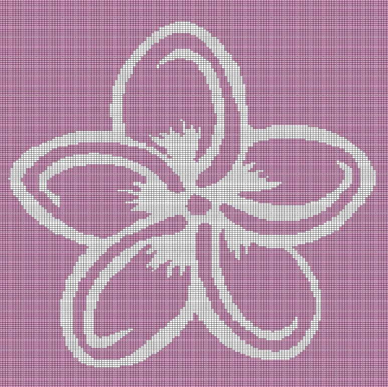 FLOWER 5 CROCHET AFGHAN PATTERN GRAPH