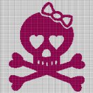 GIRL SKULL 3 CROCHET AFGHAN PATTERN GRAPH2