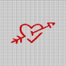 HEART WITH ARROW CROCHET AFGHAN PATTERN GRAPH