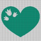 HEART WITH TULIP CROCHET AFGHAN PATTERN GRAPH