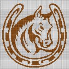 HORSESHOE AND HORSE 3 CROCHET AFGHAN PATTERN GRAPH