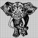 INDIAN ELEPHANT CROCHET AFGHAN PATTERN CHART