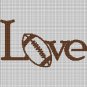 LOVE FOOTBALL 4 CROCHET AFGHAN PATTERN GRAPH