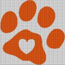 LOVE PAW PRINT CROCHET AFGHAN PATTERN GRAPH