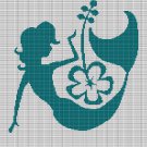 MERMAID WITH FLOWER CROCHET AFGHAN PATTERN GRAPH