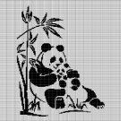 PANDA FAMILY CROCHET AFGHAN PATTERN GRAPH