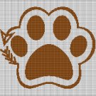 PAW PRINT 2 CROCHET AFGHAN PATTERN GRAPH