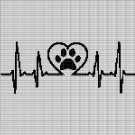 PET HEARTBEAT CROCHET AFGHAN PATTERN GRAPH