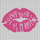 PINK LIPS CROCHET AFGHAN PATTERN GRAPH
