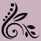 PINK-BLACK MOTIF CROCHET AFGHAN PATTERN GRAPH
