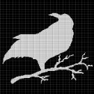 RAVEN ON BRANCH CROCHET AFGHAN PATTERN GRAPH