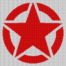 RED STAR CROCHET AFGHAN PATTERN GRAPH