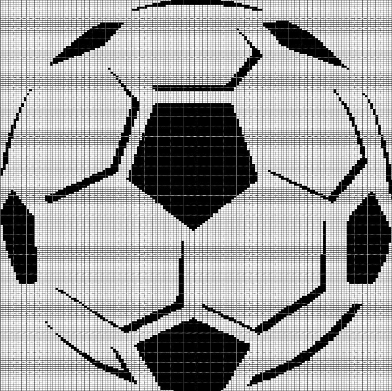 SOCCER BALL CROCHET AFGHAN PATTERN GRAPH