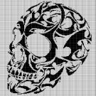 TRIBAL SKULL 2 CROCHET AFGHAN PATTERN GRAPH