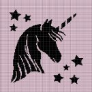 UNICORN HEAD 4 CROCHET AFGHAN PATTERN GRAPH