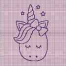 UNICORN HEAD 5 CROCHET AFGHAN PATTERN GRAPH