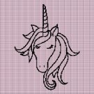 UNICORN HEAD 6 CROCHET AFGHAN PATTERN GRAPH
